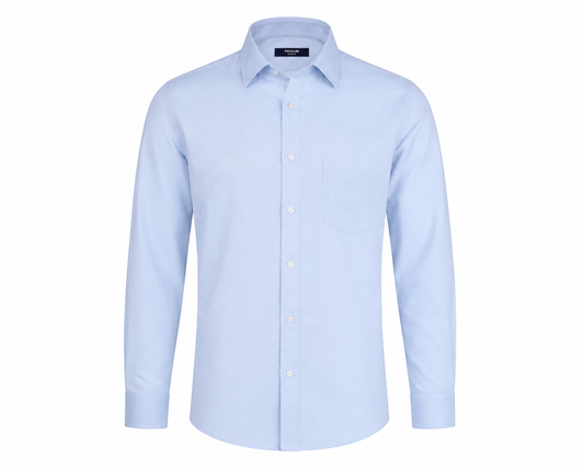 Premium Sky Blue Cotton Formal Shirt for Men – Slim Fit Full Sleeve Office Wear